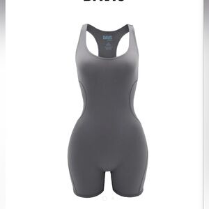 Davis Active Tank Romper in Steel Gray In S/M